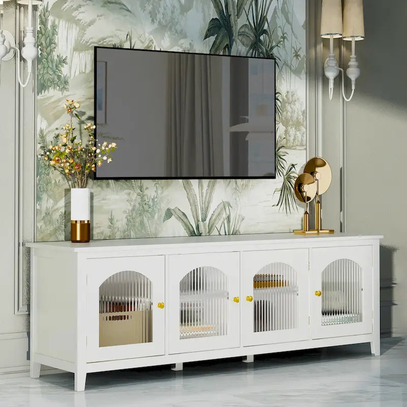 Mobile TV Naro Modern da 180 cm con Anta in Vetro