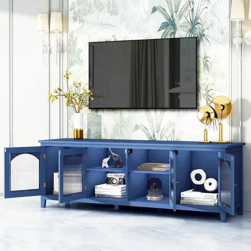 Mobile TV Naro Modern da 180 cm con Anta in Vetro