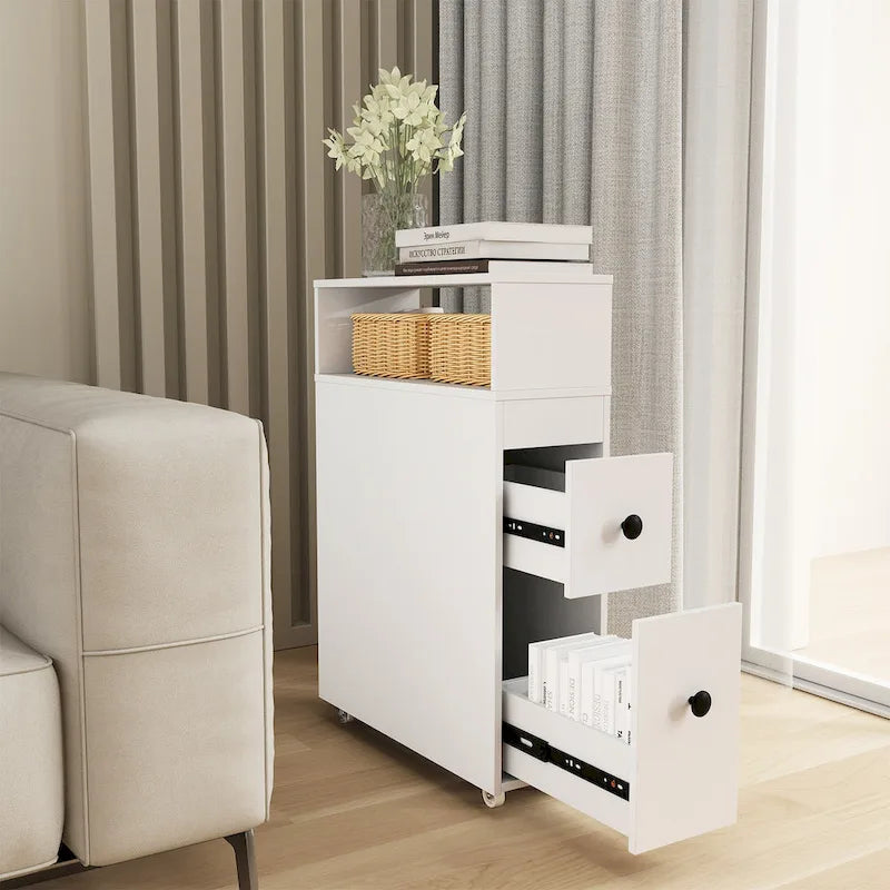 Mobile Contenitore Bagno Salvaspazio Stretto Lato WC Carta