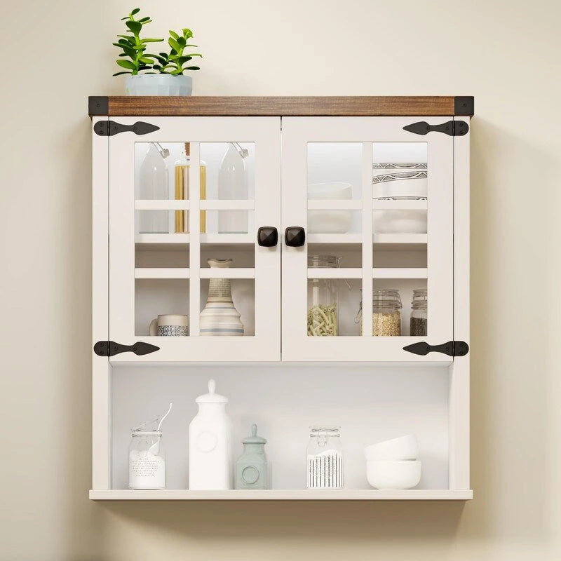 Pensile da bagno rustico, mobiletto sopra il WC
