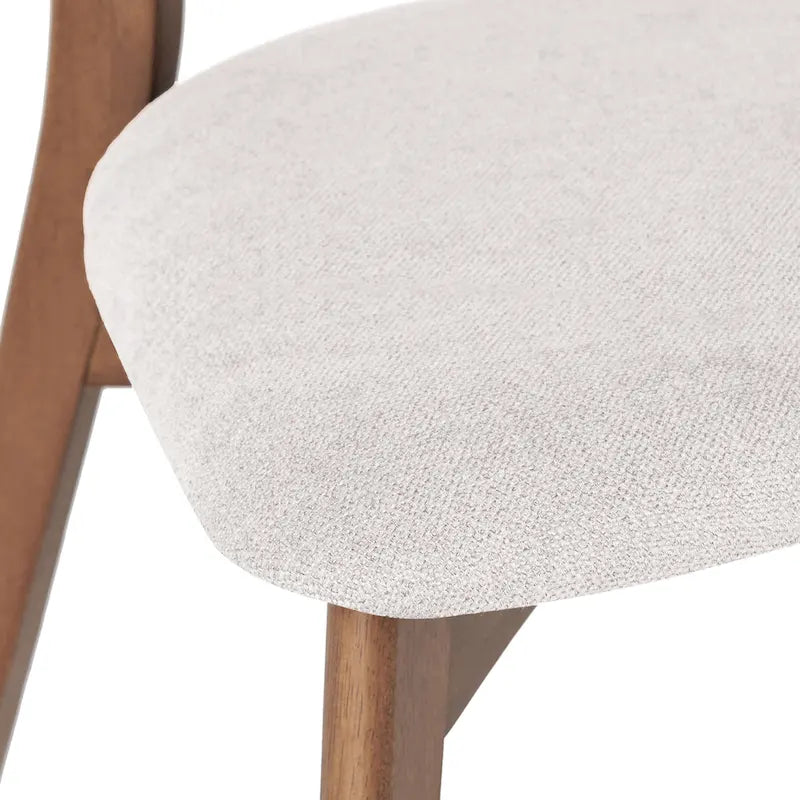 Set da Pranzo Mid-Century di 7 Pezzi con Tavolo Rettangolare e 6 Sedie