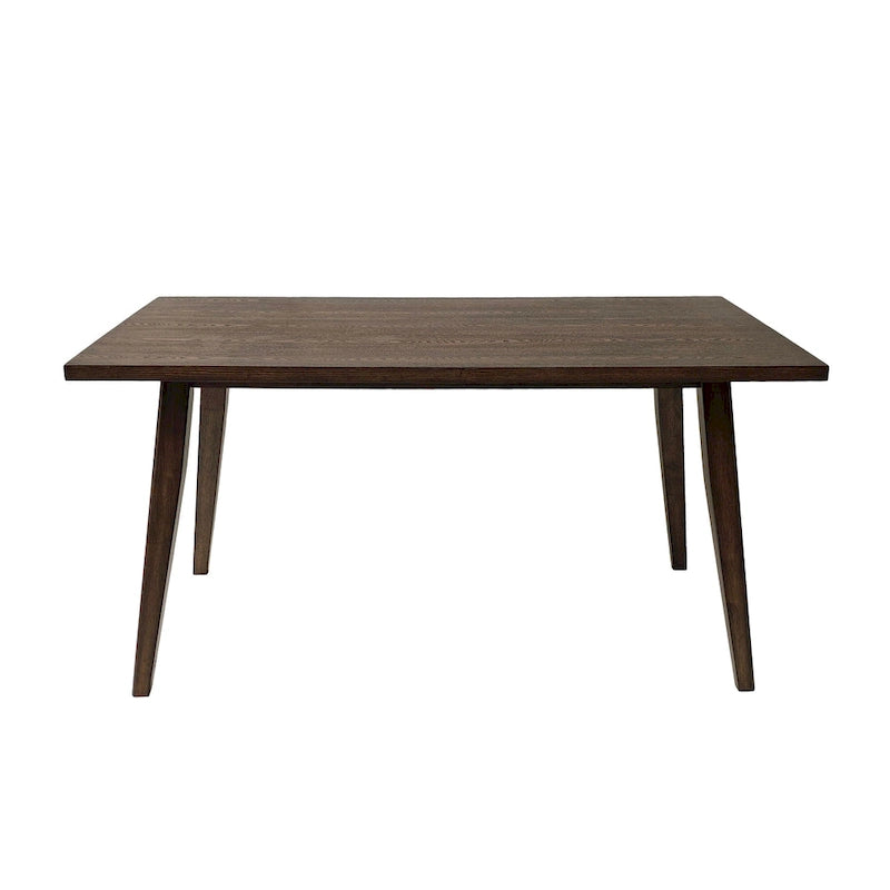 Set da Pranzo Mid-Century di 7 Pezzi con Tavolo Rettangolare e 6 Sedie