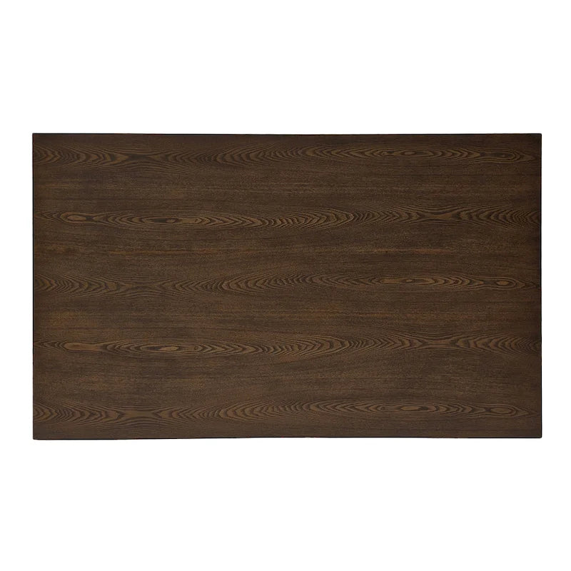 Set da Pranzo Mid-Century di 7 Pezzi con Tavolo Rettangolare e 6 Sedie