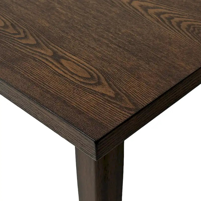 Set da Pranzo Mid-Century di 7 Pezzi con Tavolo Rettangolare e 6 Sedie