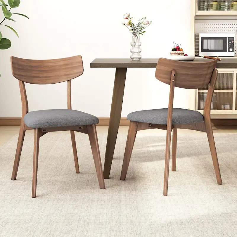 Set da Pranzo Mid-Century di 7 Pezzi con Tavolo Rettangolare e 6 Sedie