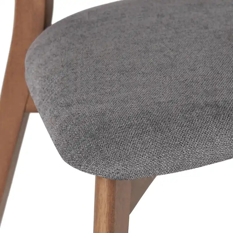 Set da Pranzo Mid-Century di 7 Pezzi con Tavolo Rettangolare e 6 Sedie