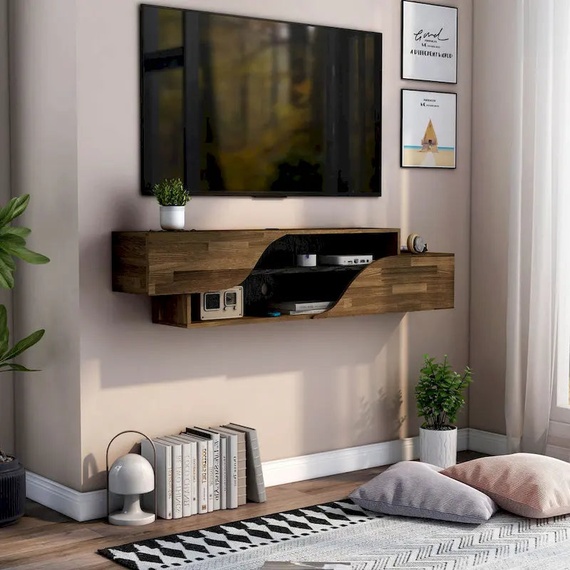 Mobile TV sospeso a 2 ripiani da 150 cm in stile transizionale