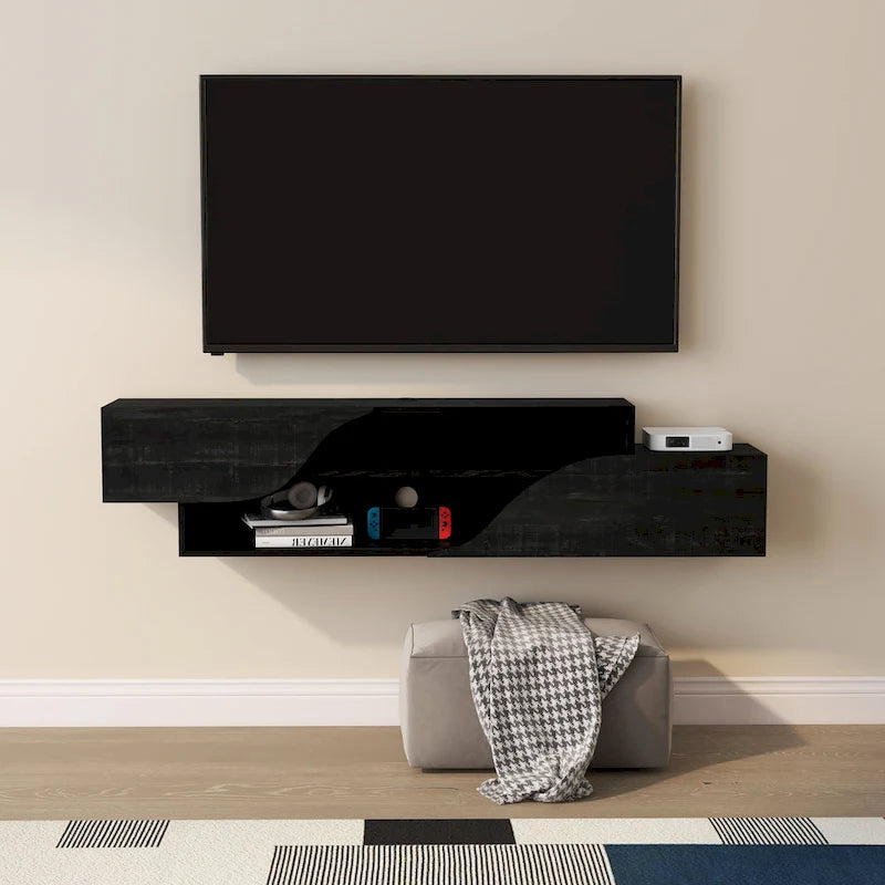 Mobile TV sospeso a 2 ripiani da 150 cm in stile transizionale
