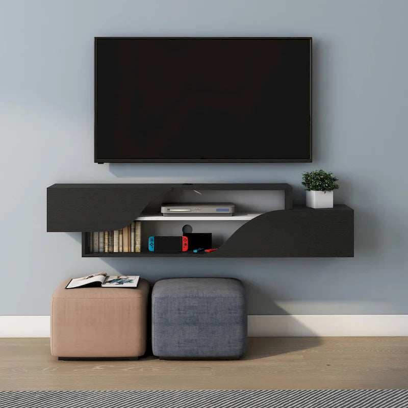 Mobile TV sospeso a 2 ripiani da 150 cm in stile transizionale