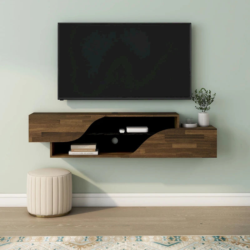 Mobile TV sospeso a 2 ripiani da 150 cm in stile transizionale