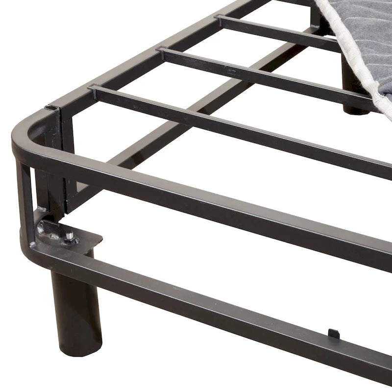 Base letto interamente rinforzata e box spring in metallo