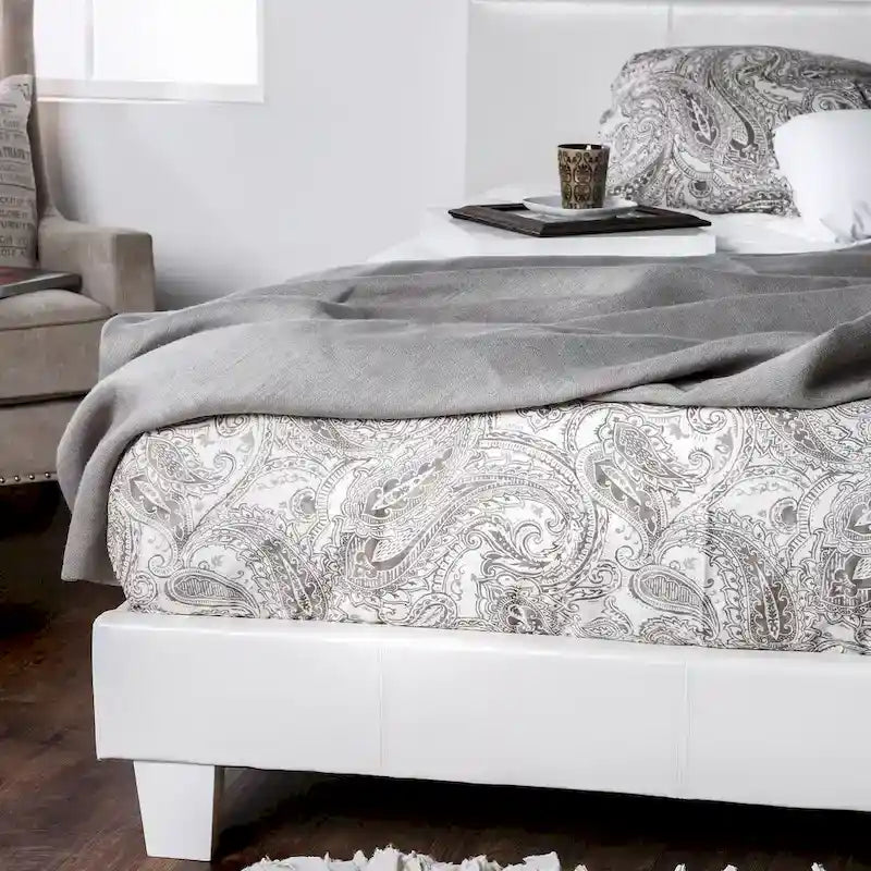Lala Modern King Letto a Piattaforma in Ecopelle
