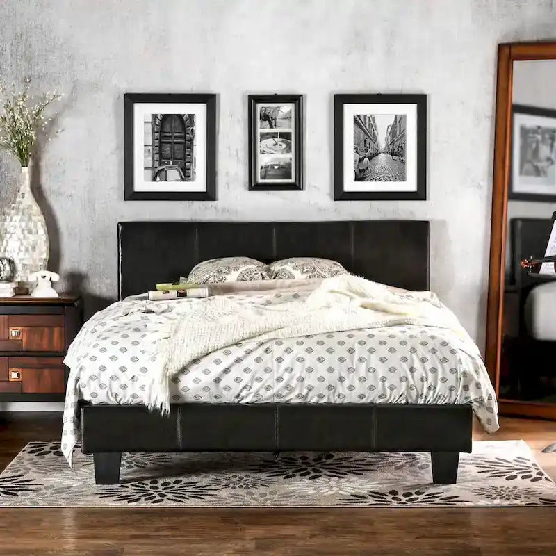 Lala Modern King Letto a Piattaforma in Ecopelle