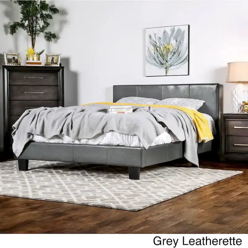 Lala Modern King Letto a Piattaforma in Ecopelle
