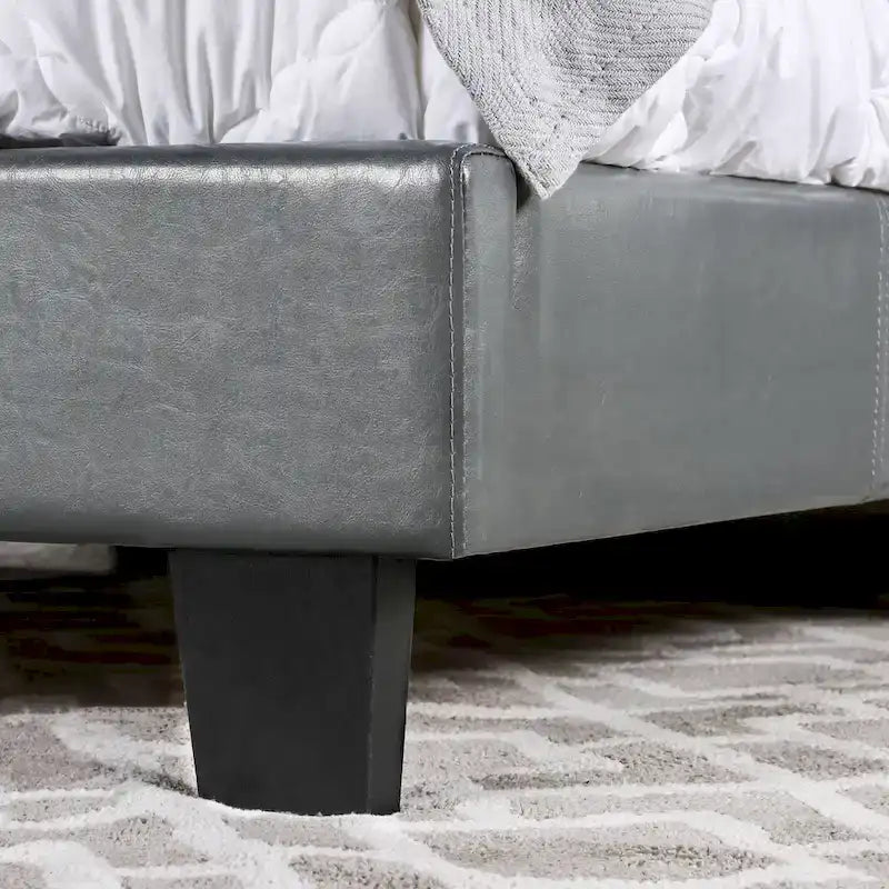 Lala Modern King Letto a Piattaforma in Ecopelle
