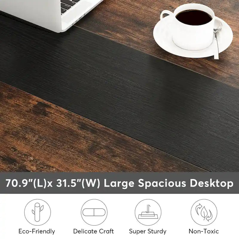 Tavolo da conferenza 70.86, tavolo riunioni con telaio in metallo stabile - 70.86L x 31W x 29H