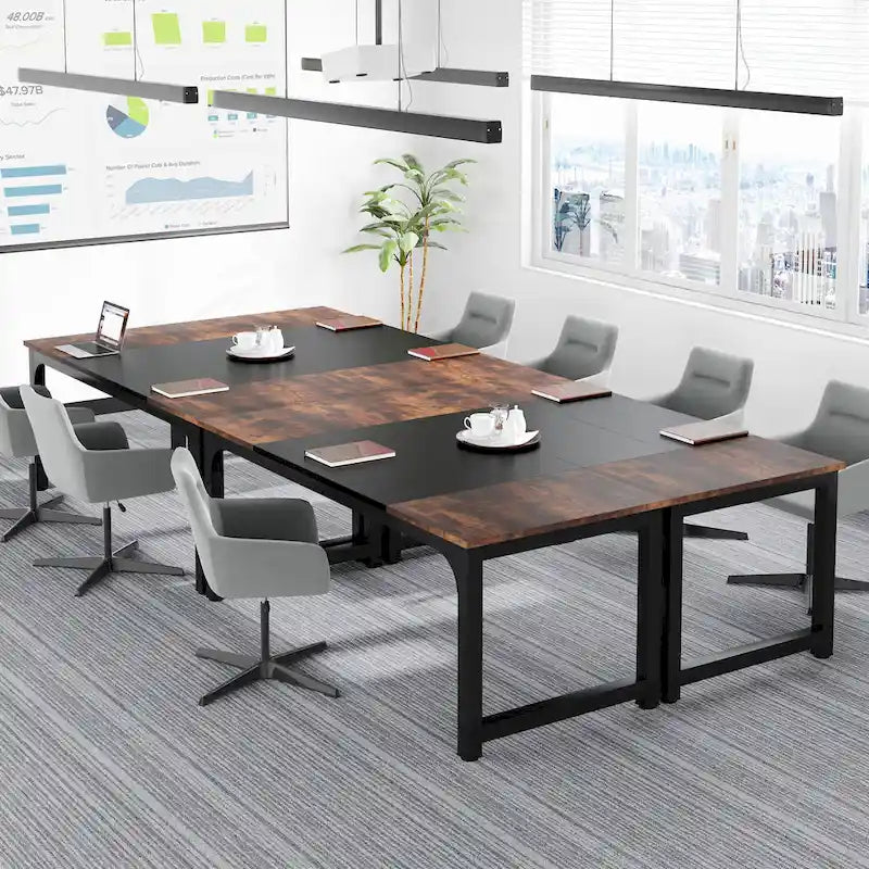 Tavolo da conferenza 70.86, tavolo riunioni con telaio in metallo stabile - 70.86L x 31W x 29H
