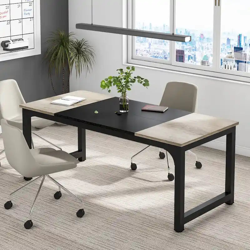 Tavolo da conferenza 70.86, tavolo riunioni con telaio in metallo stabile - 70.86L x 31W x 29H
