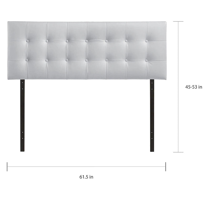 Testiera Heritage Bianca Imbottita per Letto Queen Size