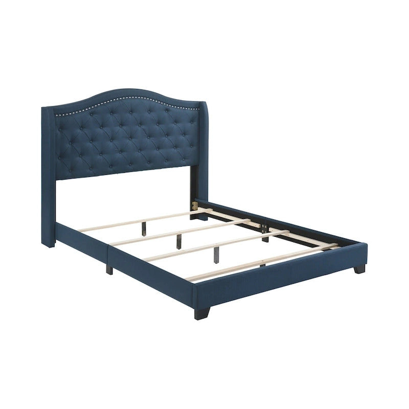 Letto imbottito Tufted Demi-wing a schienale ricurvo