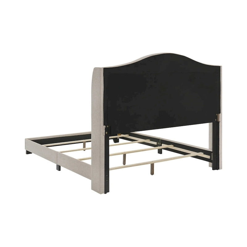 Letto imbottito Tufted Demi-wing a schienale ricurvo