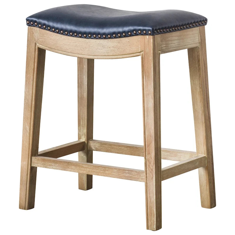 Sgabello da bancone Elmo in pelle rigenerata