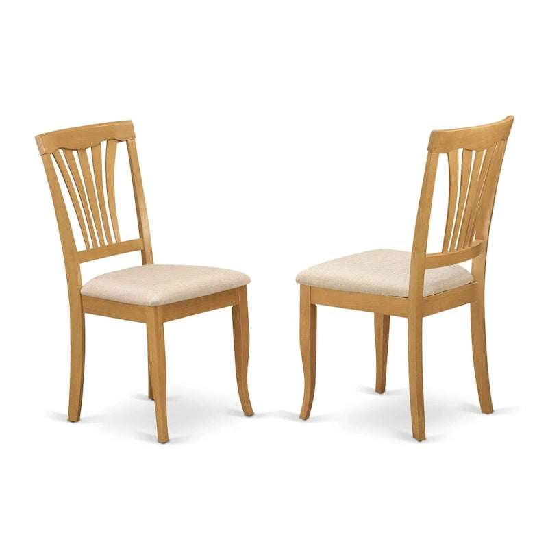 Set Tavolo da 5 Pezzi per 4 Persone con Tavolo da Cucina Ovale e 4 Sedie, Quercia (Opzioni Tipo di Seduta)