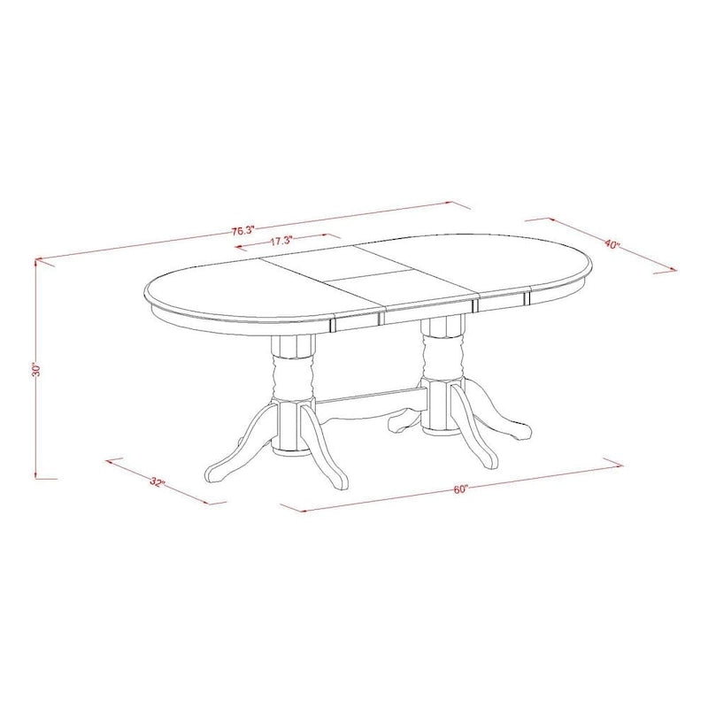 Set Tavolo da 5 Pezzi per 4 Persone con Tavolo da Cucina Ovale e 4 Sedie, Quercia (Opzioni Tipo di Seduta)