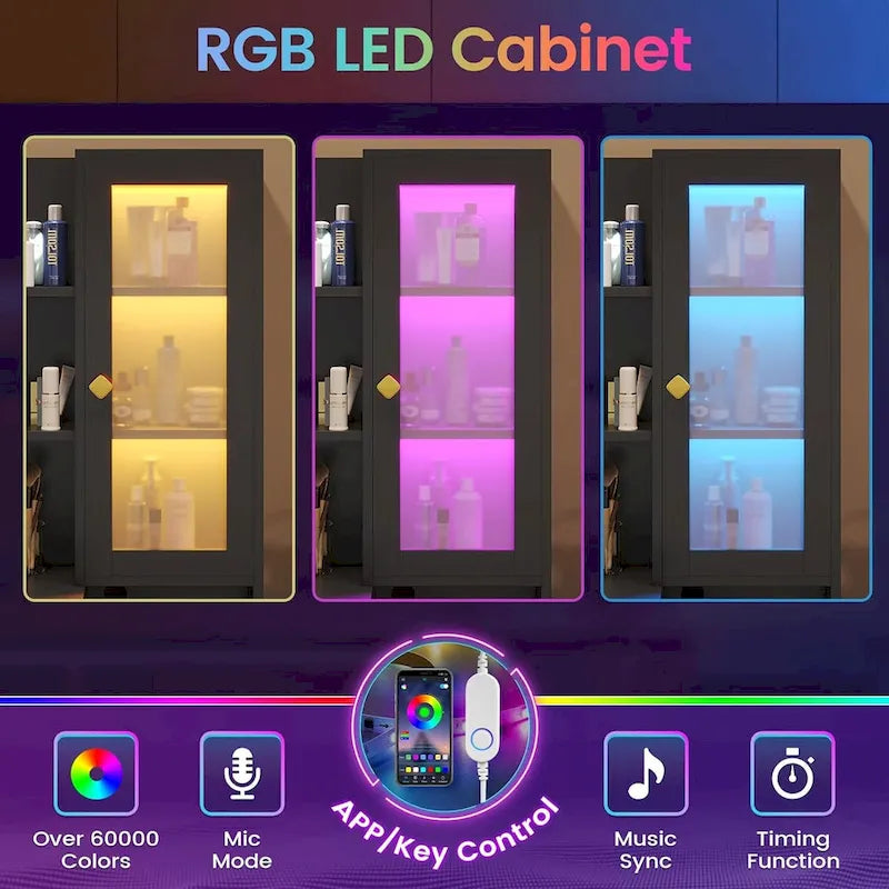 Lampadine per specchiera da trucco e cassettiere con ripiani portaoggetti RGB