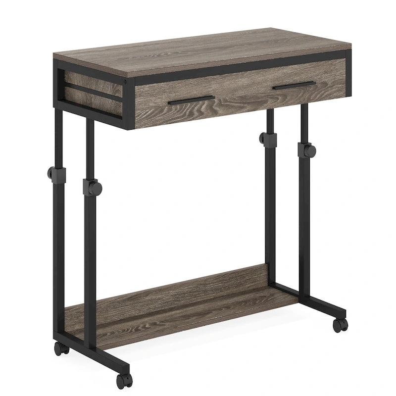 Scrivania per laptop mobile portatile con cassetti
