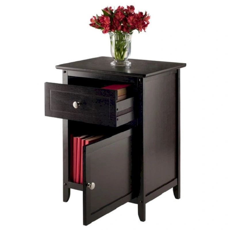 Tavolino d'appoggio in legno espresso marrone, 25