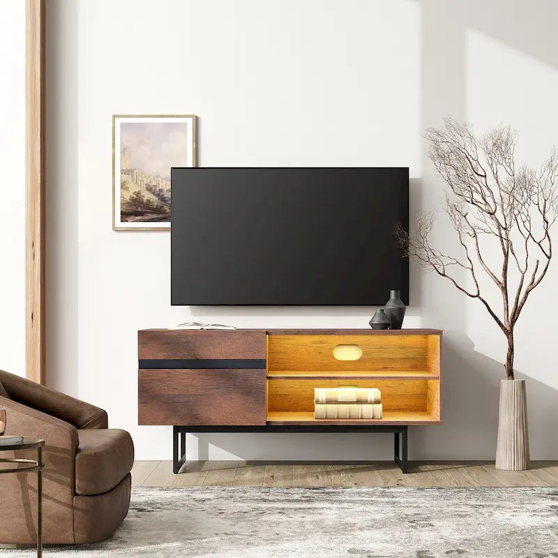 Mobile porta TV moderno per televisori fino a 55 pollici con armadietti contenitori
