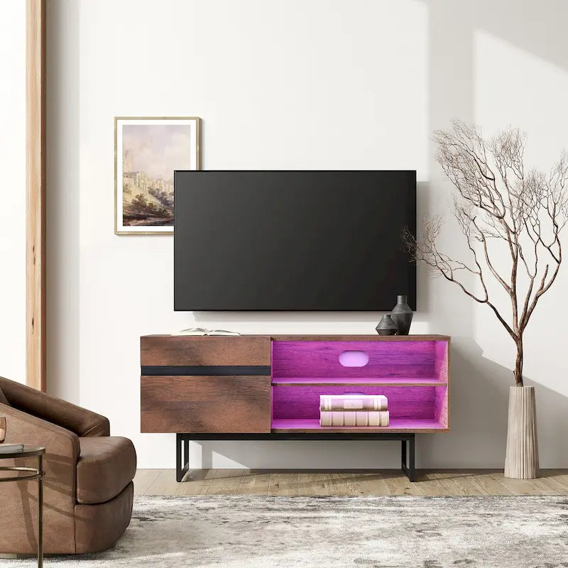 Mobile porta TV moderno per televisori fino a 55 pollici con armadietti contenitori