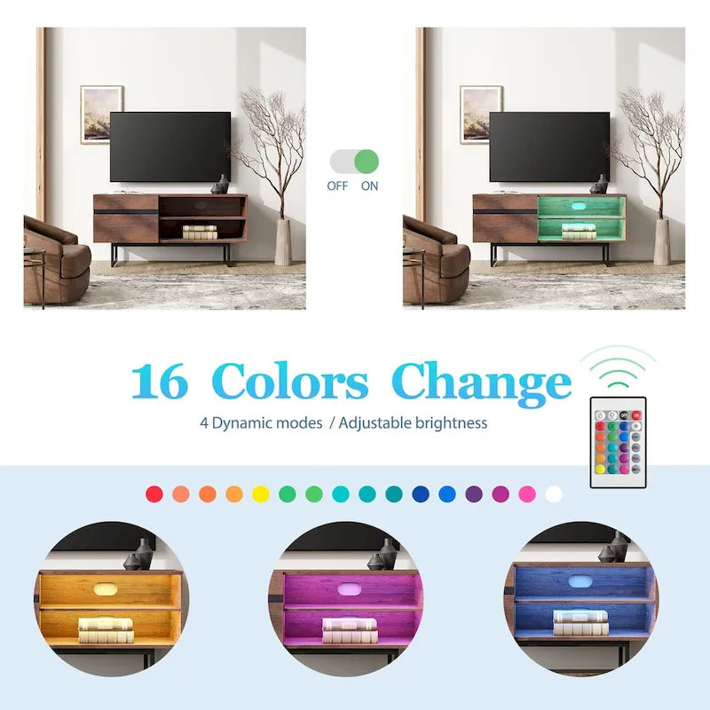 Mobile porta TV moderno per televisori fino a 55 pollici con armadietti contenitori