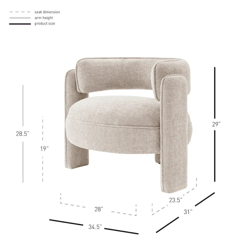 Poltrona da salotto in tessuto