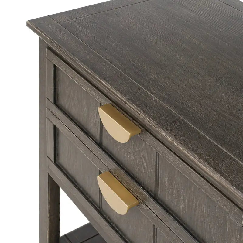 Comodino a 2 cassetti, stile americano, tavolino, adatto per camera da letto, soggiorno, studio
