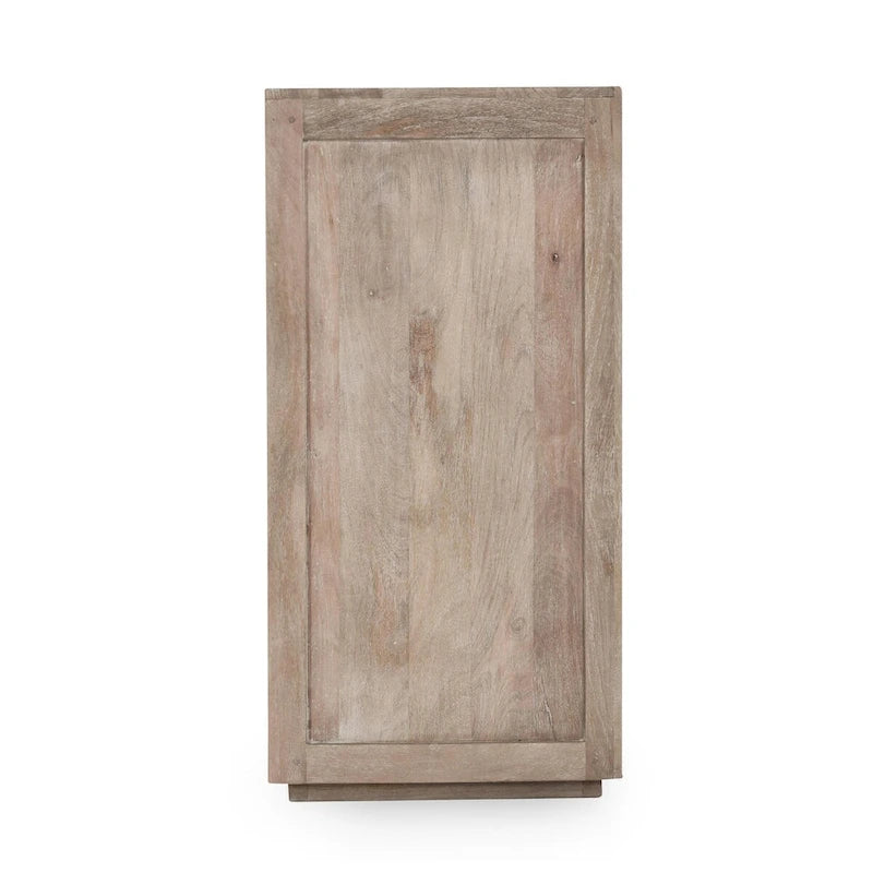 Credenza Jensen in legno di mango e canna intrecciata
