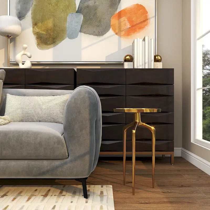Cassettiera a 3 cassetti in rattan Siddie Mid-Century - 91 x 46 x 91 cm