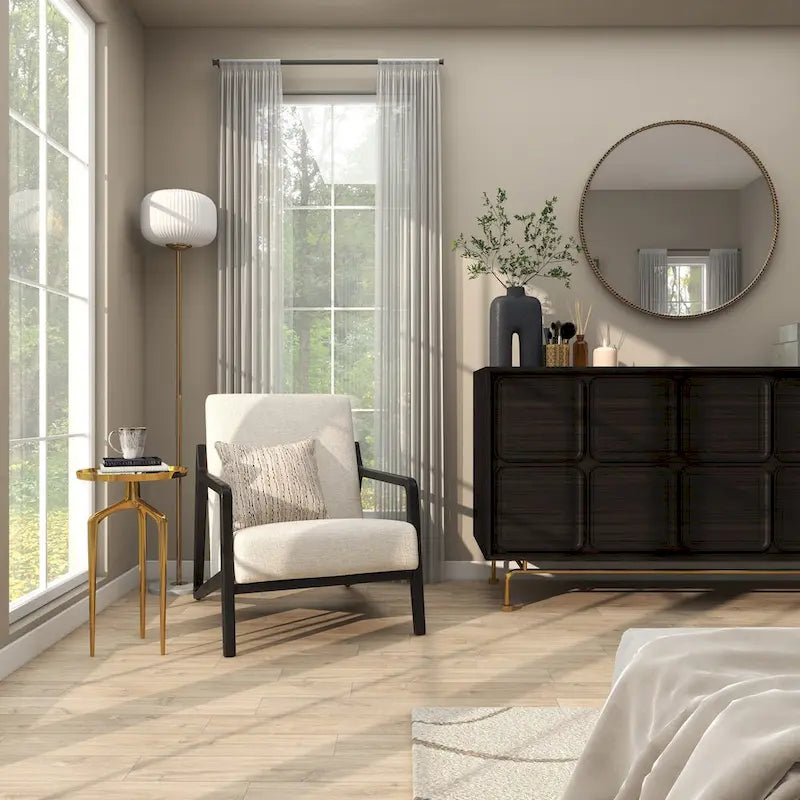 Cassettiera a 3 cassetti in rattan Siddie Mid-Century - 91 x 46 x 91 cm